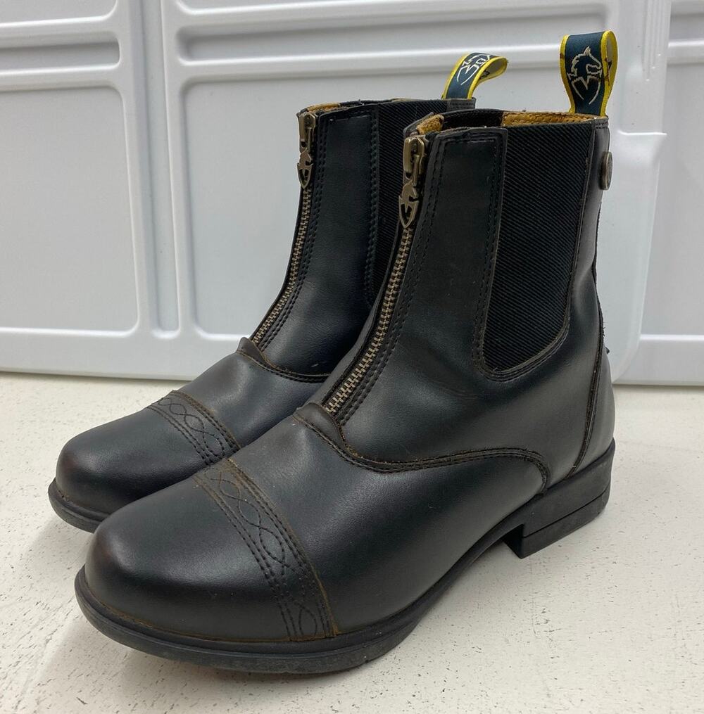 Women Moretta Clio Pattock faux leather zip-up equestrian ankle boots 6